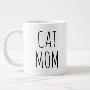 Grande Tasse "Cat Mom" Simple Farmhouse moderne