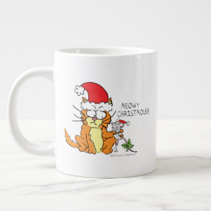 Grande Tasse Cat Mouse Christmas Funny Cartoon Cute