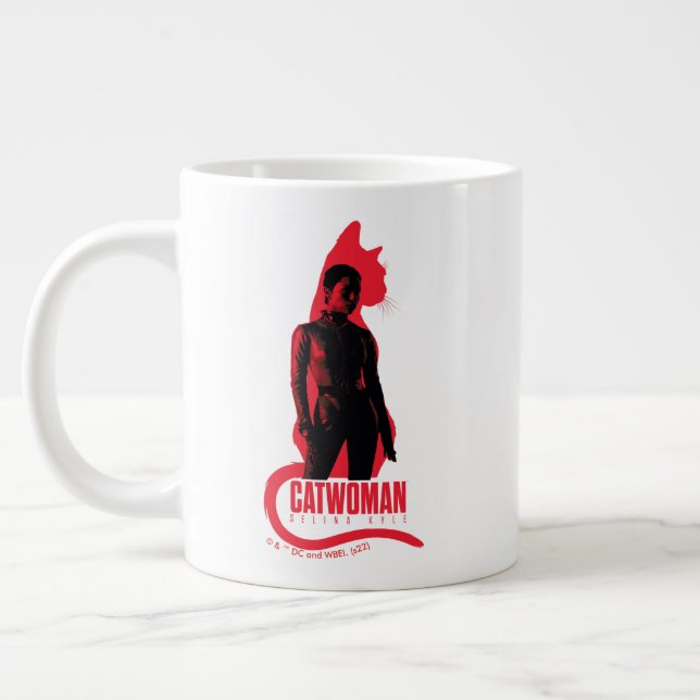 Grande Tasse Catwoman Selina Kyle Chat Silhouette (Gauche)