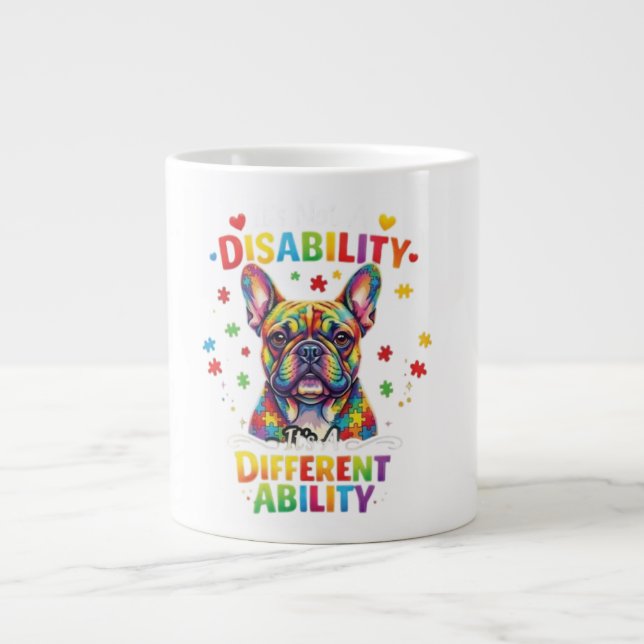 Grande Tasse Celebrating French Bulldog Neurodiversity: Autism  (Devant)