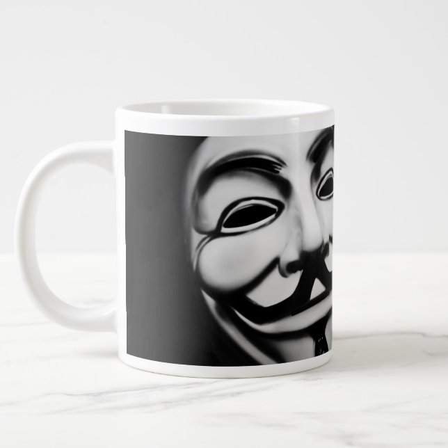 Grande Tasse Célèbre Hacker Anonymous Smile (Gauche)
