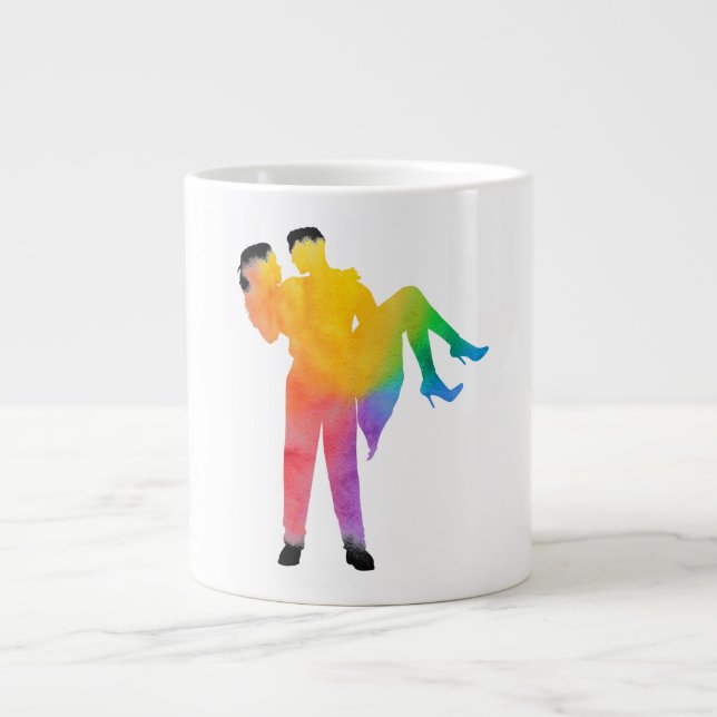 Grande Tasse Célébrez l'amour avec l'art et la couleur (Devant)