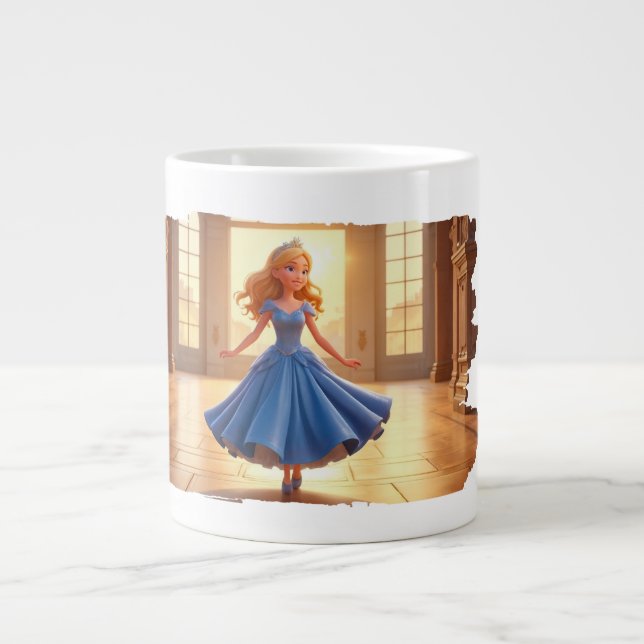 Grande Tasse Cendrillon se préparant – Transformation de la rob (Devant)