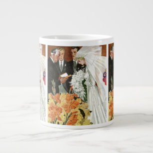 Grande Tasse Cérémonie de mariage vintage avec mariée et marié
