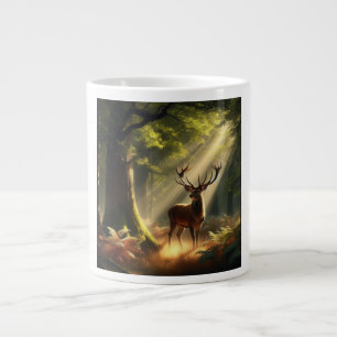 Grande Tasse Cerf dans la forêt matinale