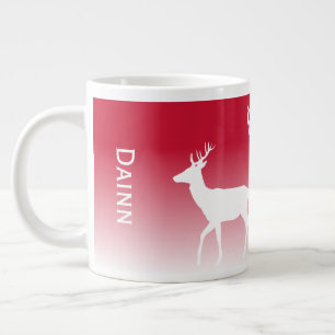 Grande Tasse Cerf rouge personnalisé