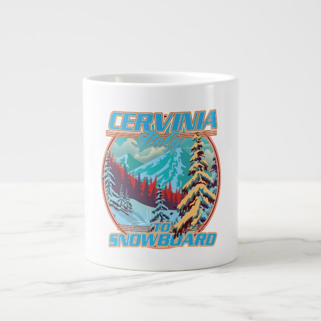 Grande Tasse Cervinia italie logo de snowboard (Devant)
