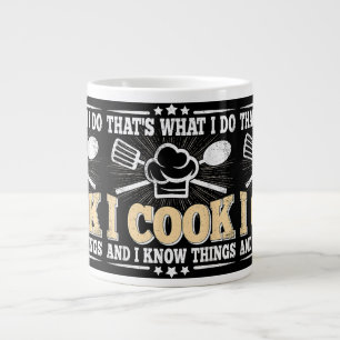 Grande Tasse C'est ce que je fais, je cuisine et je sais que c'