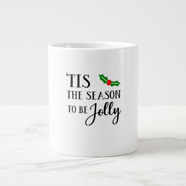 Grande Tasse C'est la saison d'être le gui de Noël (Devant)