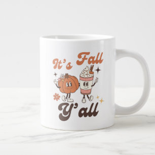 Grande Tasse C'est l'automne, les amis ! - Joli latte aux épice