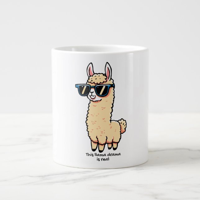 Grande Tasse Cette Llama Drama est vraiment une pose bizarre da (Devant)