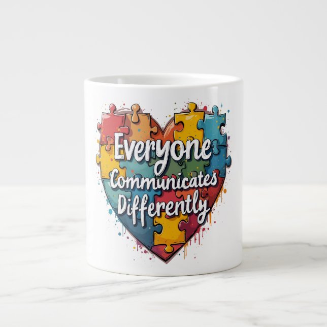 Grande Tasse Chacun communique différemment (Devant)