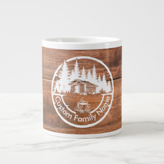 Grande Tasse Chalet Cabane de Campagne | Nom de Famille Personn