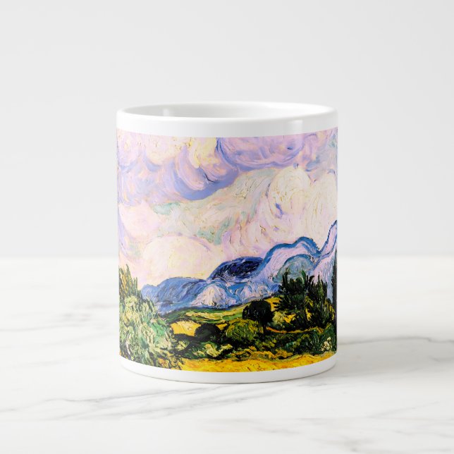 Grande Tasse Champ de blé Vincent Van Gogh avec Cyprès (Devant)