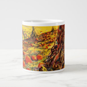 Grande Tasse Champ de citrouilles vintage Halloween avec meules