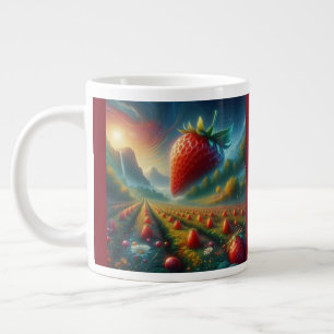 Grande Tasse Champ de fraises de rêves
