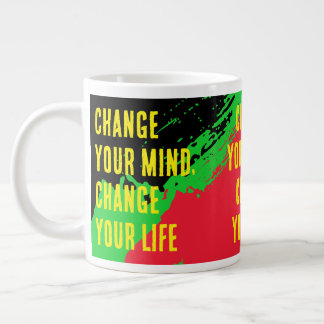 Grande Tasse Changez d'avis, changez de vie (Rd/GRN/BLK)