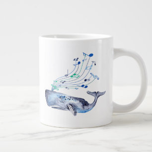 Grande Tasse Chanter la baleine bleue musicale