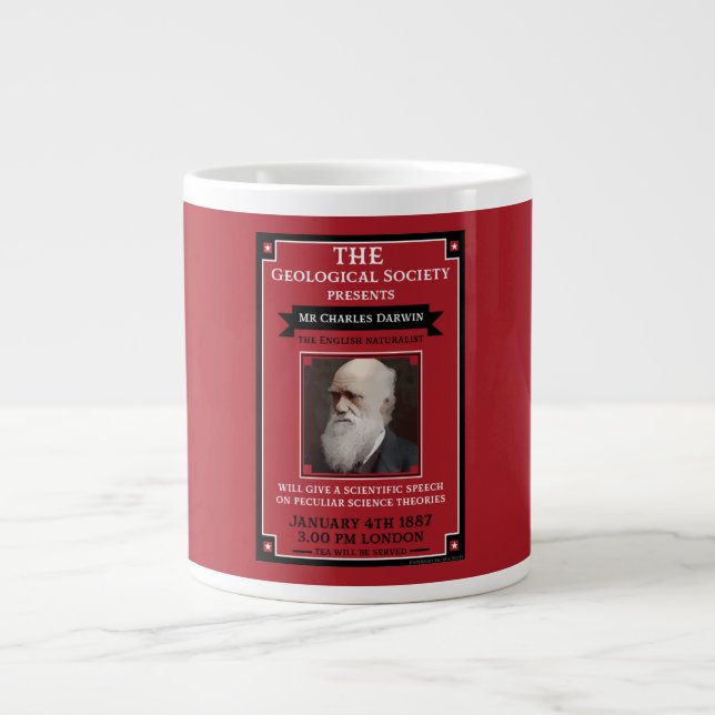Grande Tasse Charles Darwin Repro Retro Vintage (Devant)