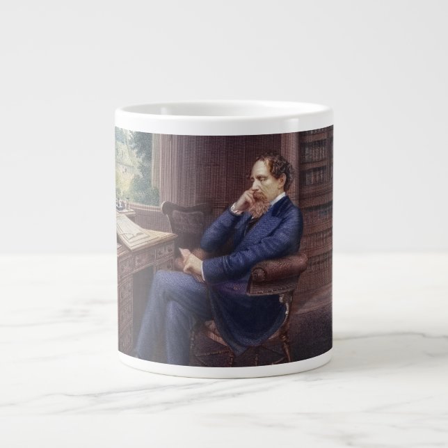 Grande Tasse Charles Dickens dans son étude (Devant)