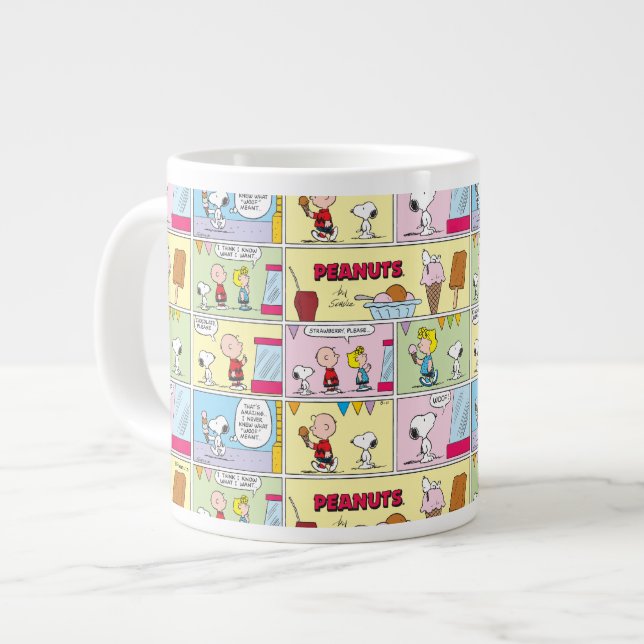 Grande Tasse Charlie Brown, Snoopy & Sally | Crème glacée (Devant gauche)