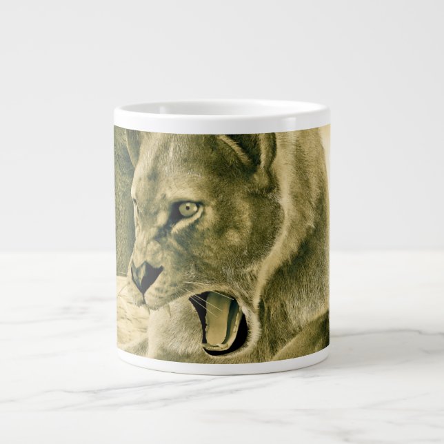 Grande Tasse Chasse à la lionne (Devant)