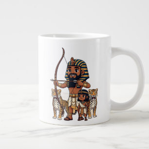 Grande Tasse Chasse dans l'Égypte antique avec des léopards
