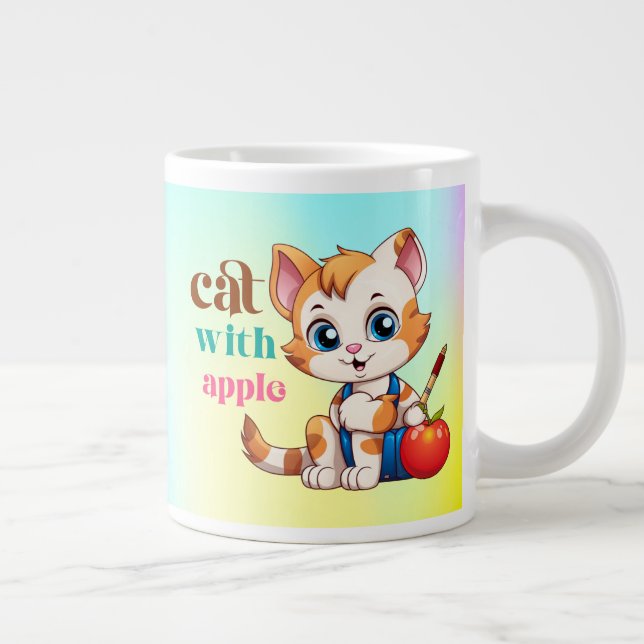Grande Tasse Chat Avec Apple-85242 (Droite)