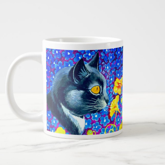 Grande Tasse Chat dans les fleurs (Gauche)