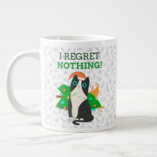 Grande Tasse Chat de Noël grincheux