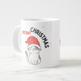 Grande Tasse chat de Noël mignon