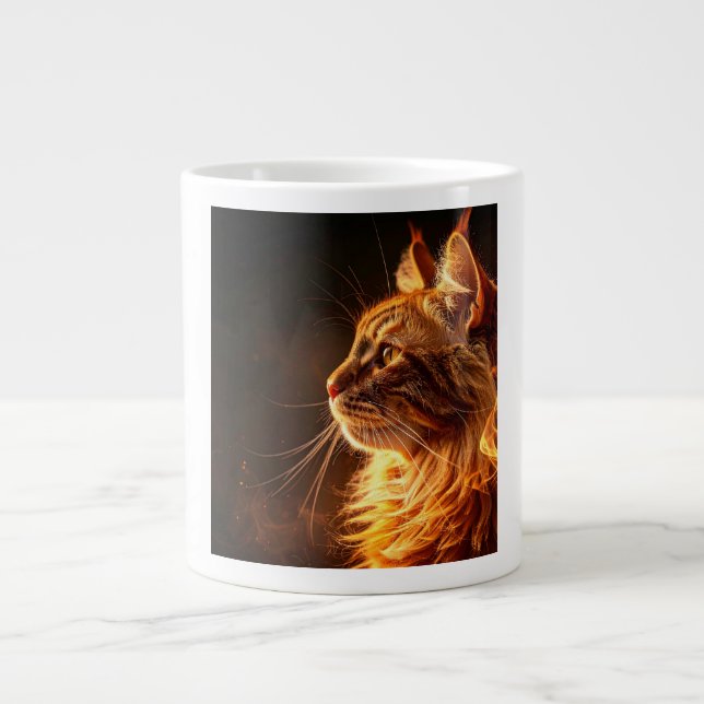 Grande Tasse Chat en feu (Devant)