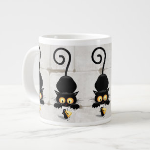 Grande Tasse Chat et souris avec des personnages de dessin amus