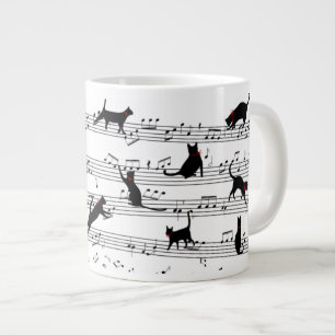 Grande Tasse Chat Jouer Note Musique, Chat Musique, Cadeau Chat