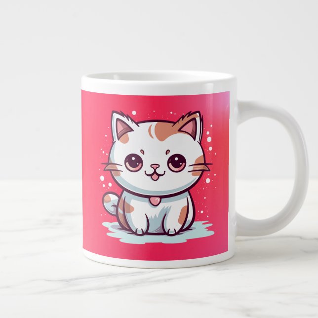 Grande Tasse Chat Mignon de Style Kawaii Clipart (Droite)