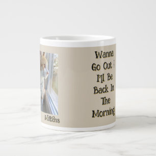 Grande Tasse Chat Mignon , Photo Et Nom Personnalisables, Texte
