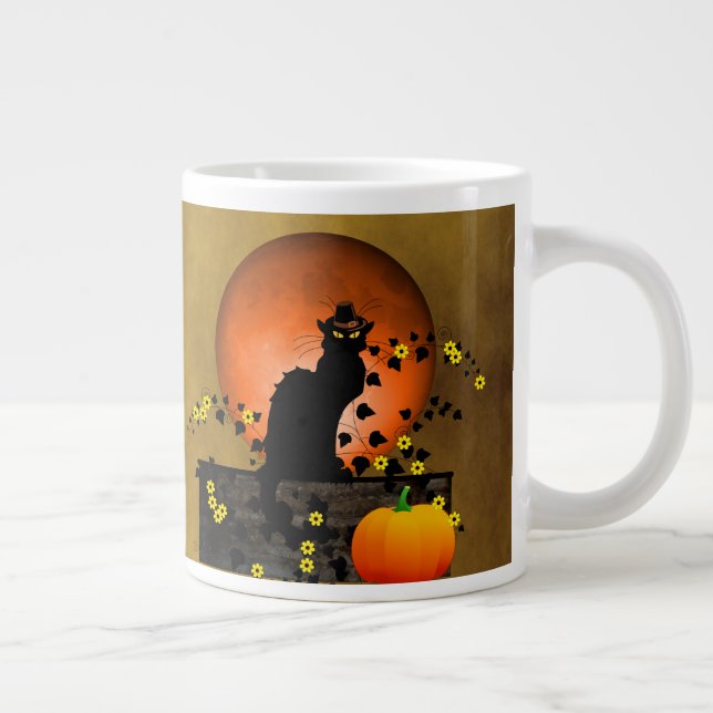 Grande Tasse Chat Noir Action de grâce (Droite)