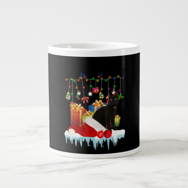 Grande Tasse Chat Noir Présent De Mon Noël (Devant)