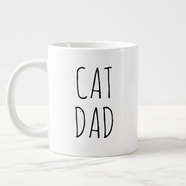 Grande Tasse "Chat Papa" Simple Farmhouse moderne (Gauche)