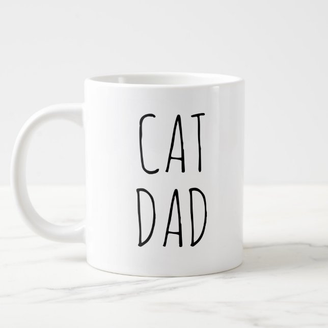 Grande Tasse "Chat Papa" Simple Farmhouse moderne (Gauche)