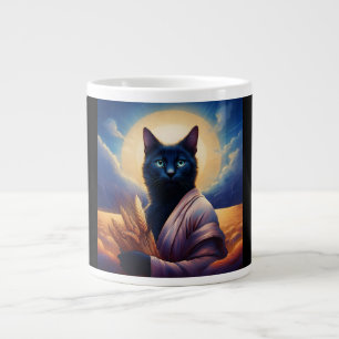Grande Tasse Chat Robé Mystique Dans Champ De Blé