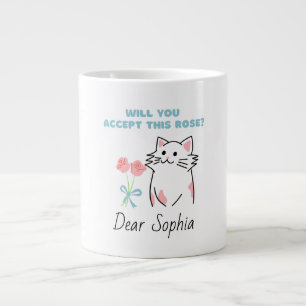 Grande Tasse Chat&Rose adorable
