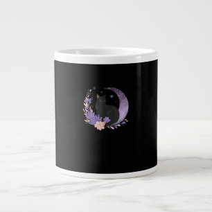 Grande Tasse Chat Sorcière Fleurs de Lune Pastel Goth Goblincor