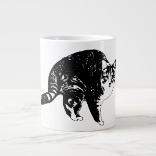 Grande Tasse Chat tigré sous les lumières de fête