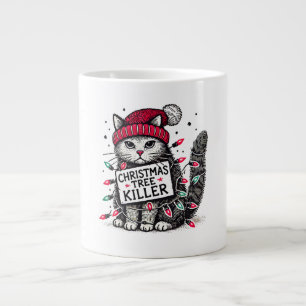 Grande Tasse chat tueur d'arbre de noël