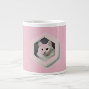 Grande Tasse Chat Turc Angora Dans Un Cadre