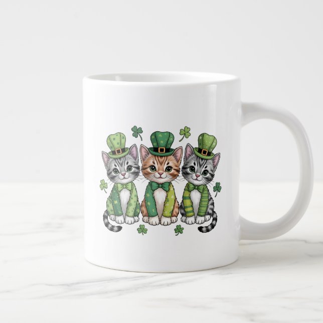 Grande Tasse Chatons chanceux de la Saint-Patrick-47474 (Droite)