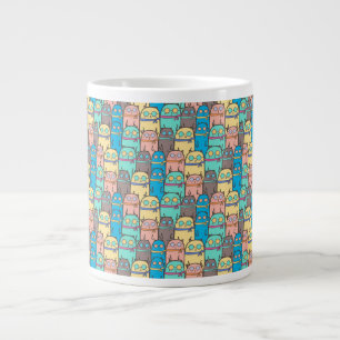 Grande Tasse Chats colorés Collage Amoureux des chats