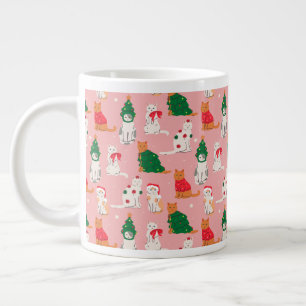 Grande Tasse Chats de Noël en Motif d'attraction