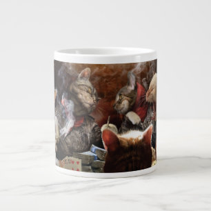 Grande Tasse Chats jouant au poker